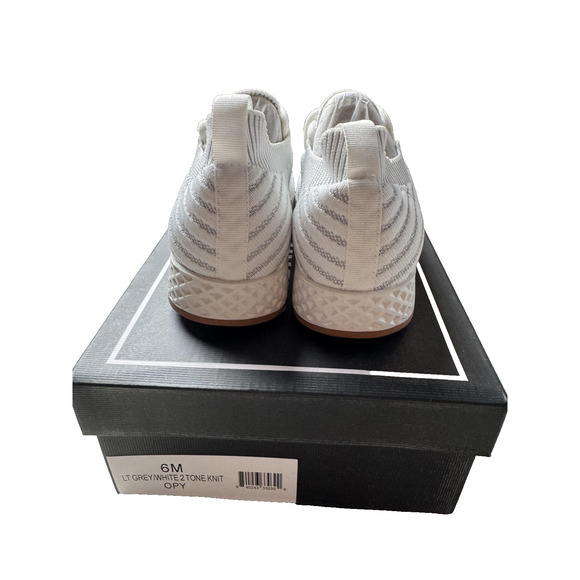 J/Slides Urban Shoes Womens Size 6 Knit Two Tone Casual Sneakers - Picture 4 of 11